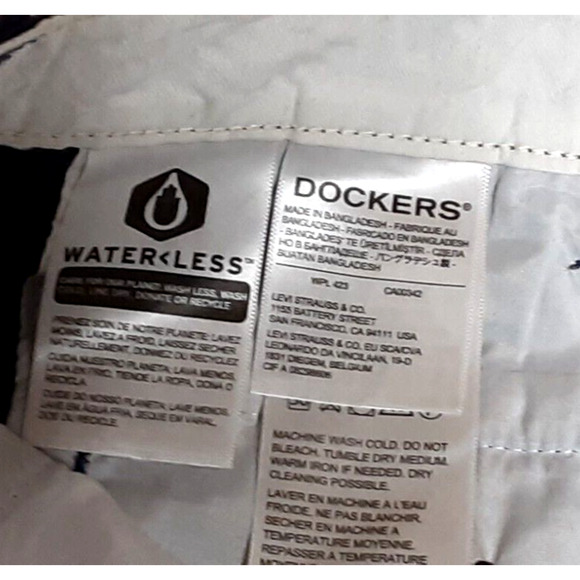 Mens Size 44 Dockers Perfect Shorts Classic Fit Navy Blue 100% Cotton NWT $48.00 - Picture 3 of 5